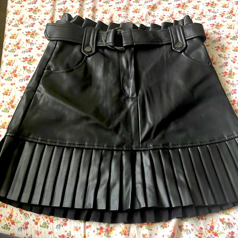 Beautiful faux leather skirt